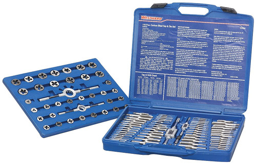 WESTWARD Tap/Die Set,110 Pc,High Carbon Steel 1PZ54