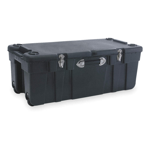 J TERENCE THOMPSON Large Mobile Storage Trunk,17-1/2" W,Blk 2851