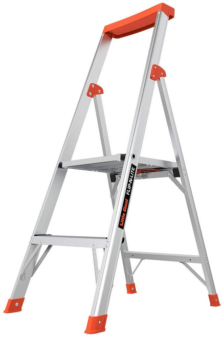 LITTLE GIANT Platform Stepladder,4ft,Alum,300 lb. 15272-001