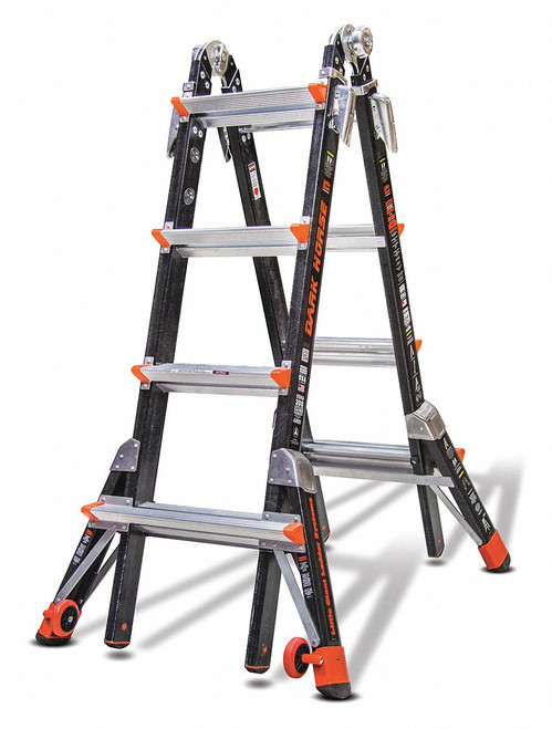 LITTLE GIANT Combination Ladder,15 ft. Ext. Height,IA 15147-259