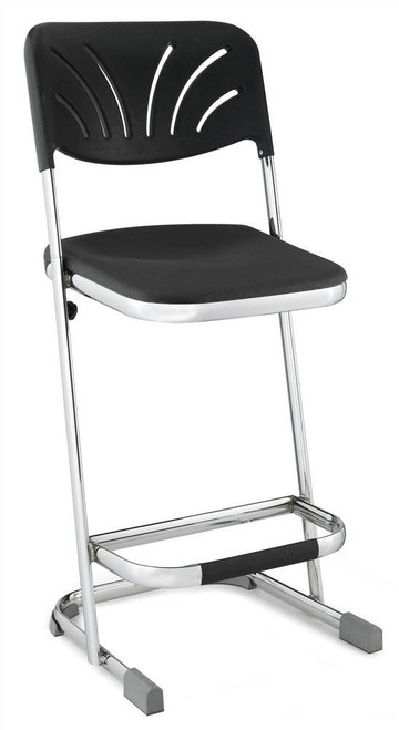 NATIONAL PUBLIC SEATING Square Stool,Yes Backrest,24 in. 6624B