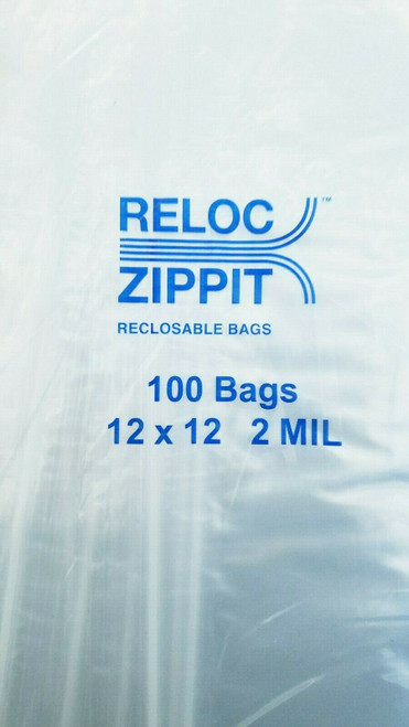 RELOC ZIPPIT Reclosable Bag,Standard,LDPE,Seal,PK1000 R1212