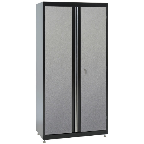 SANDUSKY Shelving Cabinet,72" H,46" W,Gray/Black GF3F462472-M9