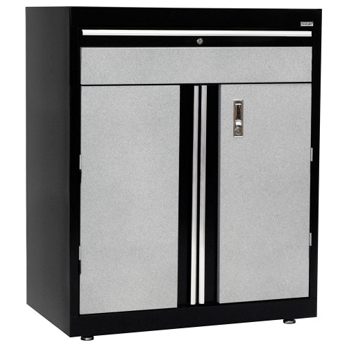 SANDUSKY Combo Drawer Cab,36"H,30"W,Gray/Black GADF301836-M9