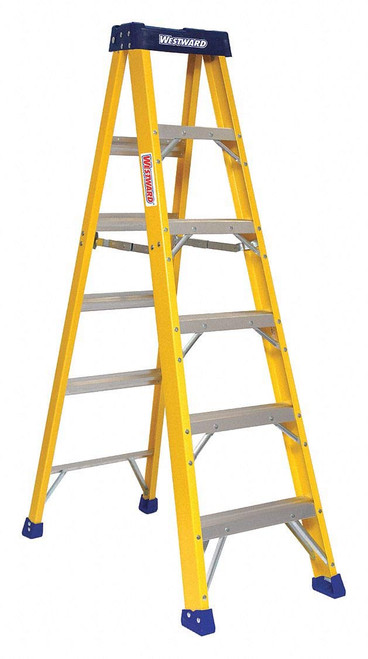 WESTWARD Stepladder,Fiberglass,IAA,6 ft. 44YY48