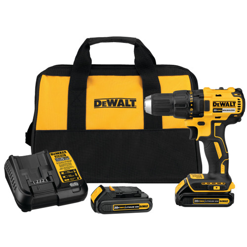 DEWALT Cordless Drill/Driver,2 Batteries,20.0V DCD777C2