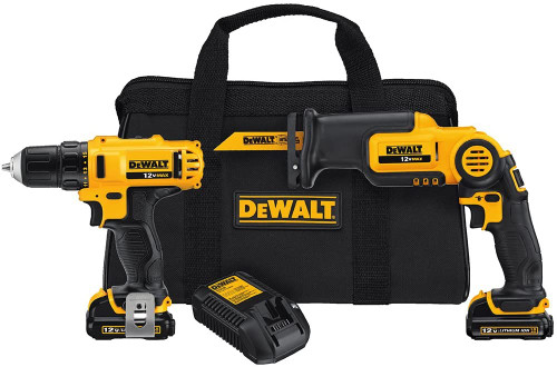 DEWALT Cordless Combo Kit,12.0 V,2 Tools,2 Batt DCK212S2