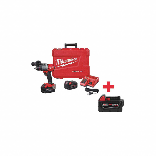 MILWAUKEE Cordless Drill Kit,18.0V,w/Battery 2803-22 48-11-1850