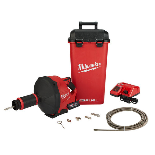 Milwaukee 2772B-21XC M18 FUEL Drain Snake w/ CABLE DRIVE with 1/4 and 3/8 Cables