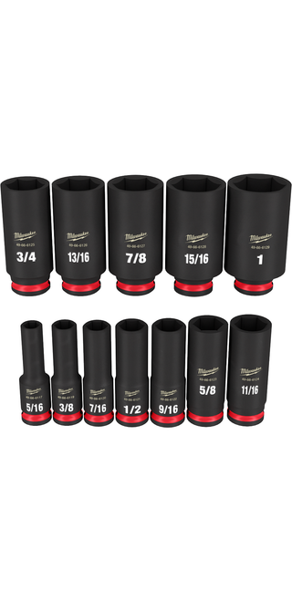 Milwaukee 49-66-7006 12PC SHOCKWAVE Impact Duty 3/8" Drive SAE Deep 6 Point Socket Set Milwaukee 49-66-7006 12PC SHOCKWAVE Impact Duty 3/8" Drive SAE Deep 6 Point Socket Set