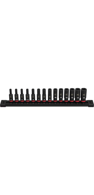 Milwaukee 49-66-7003 14PC SHOCKWAVE Impact Duty Metric Deep 6 Point Socket Set Milwaukee 49-66-7003 14PC SHOCKWAVE Impact Duty Metric Deep 6 Point Socket Set