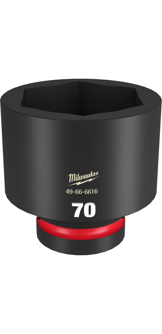 Milwaukee 49-66-6616 SHOCKWAVE Impact Duty 1" Drive 70MM Standard 6 Point Socket