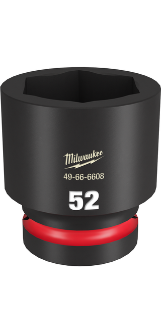 Milwaukee 49-66-6608 SHOCKWAVE Impact Duty 1" Drive 52MM Standard 6 Point Socket