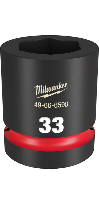 Milwaukee 49-66-6598 SHOCKWAVE Impact Duty 1" Drive 33MM Standard 6 Point Socket