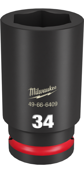 Milwaukee SHOCKWAVE Impact Duty  3/4"Drive 34MM Deep 6 Point Socket - 49-66-6409