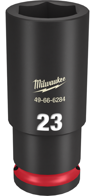 Milwaukee SHOCKWAVE Impact Duty  1/2"Drive 23MM Deep 6 Point Socket - 49-66-6284