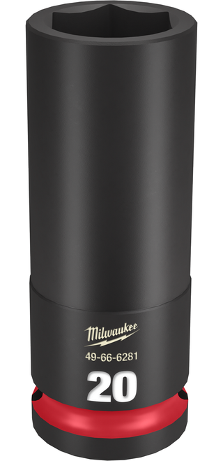Milwaukee 49-66-6281 SHOCKWAVE Impact Duty 1/2" Drive 20MM Deep 6 Point Socket