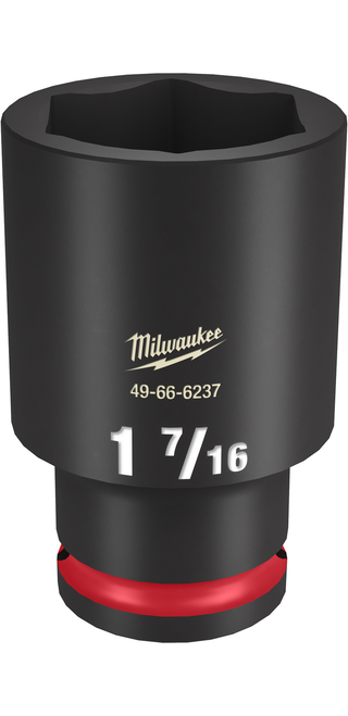 Milwaukee 49-66-6237 SHOCKWAVE Impact Duty 1/2" Drive 1-7/16" Deep 6 Point Socket