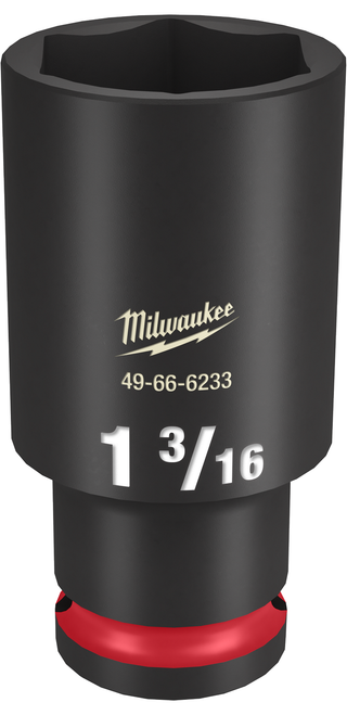 Milwaukee SHOCKWAVE Impact Duty  1/2"Drive 1-3/16" Deep 6 Point Socket - 49-66-6233