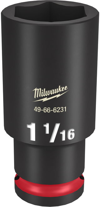 Milwaukee 49-66-6231 SHOCKWAVE Impact Duty 1/2" Drive 1-1/16" Deep 6 Point Socket Milwaukee 49-66-6231 SHOCKWAVE Impact Duty 1/2" Drive 1-1/16" Deep 6 Point Socket