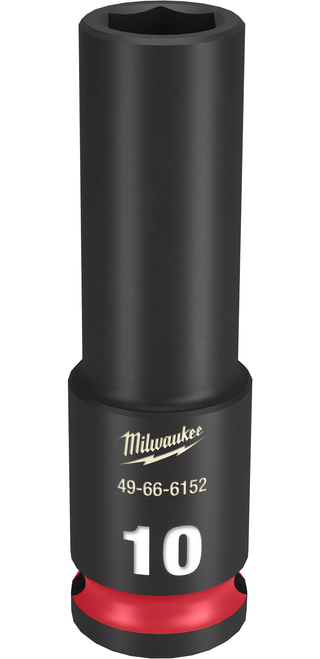 Milwaukee 49-66-6152 SHOCKWAVE Impact Duty 3/8" Drive 10MM Deep 6 Point Socket Milwaukee 49-66-6152 SHOCKWAVE Impact Duty 3/8" Drive 10MM Deep 6 Point Socket
