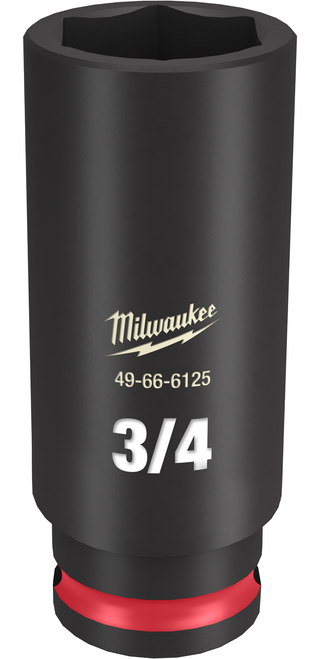 Milwaukee SHOCKWAVE Impact Duty  3/8"Drive 3/4" Deep 6 Point Socket - 49-66-6125