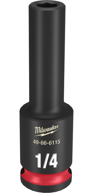 Milwaukee 49-66-6115 SHOCKWAVE Impact Duty 3/8" Drive 1/4" Deep 6 Point Socket