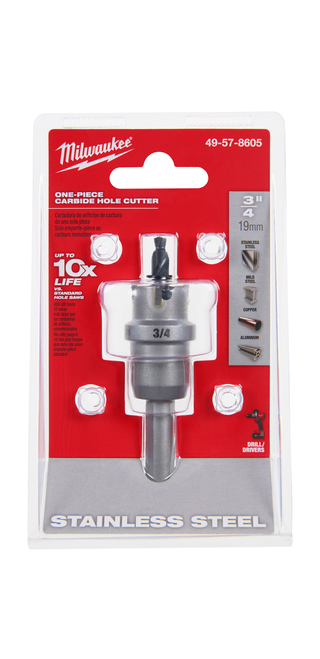 Milwaukee 49-57-8605 3/4" One-Piece Carbide Hole Cutter
