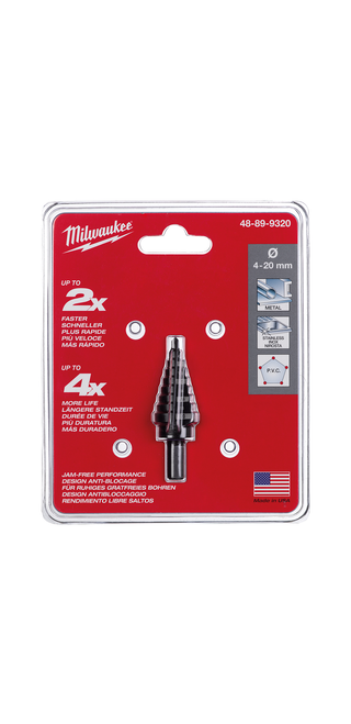 Milwaukee 48-89-9320 Step Drill Bit 4MM-20MM