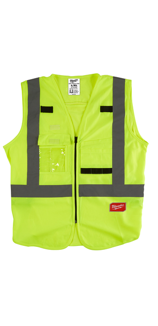 Milwaukee 48-73-5062 High Visibility Yellow Safety Vest - L/XL (CSA) Milwaukee 48-73-5062 High Visibility Yellow Safety Vest - L/XL (CSA)