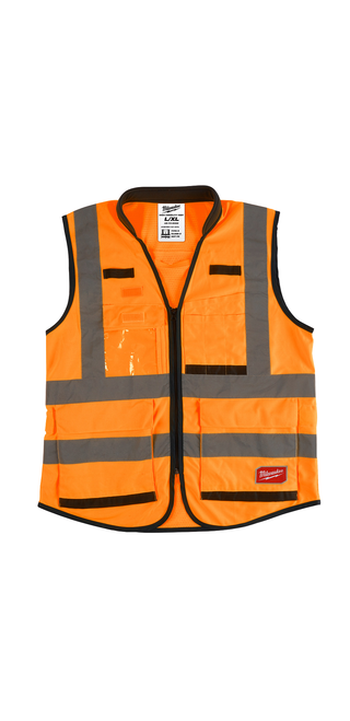 Milwaukee 48-73-5052 High Visibility Orange Performance Safety Vest - L/XL Milwaukee 48-73-5052 High Visibility Orange Performance Safety Vest - L/XL