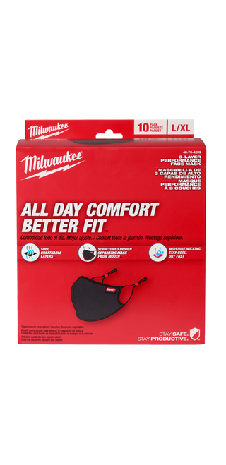 Milwaukee 3-Layer Performance Face Mask - 48-73-4239