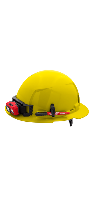 Milwaukee 48-73-1123 Yellow Full Brim Hard Hat w/6pt Ratcheting Suspension - Type 1, Class E