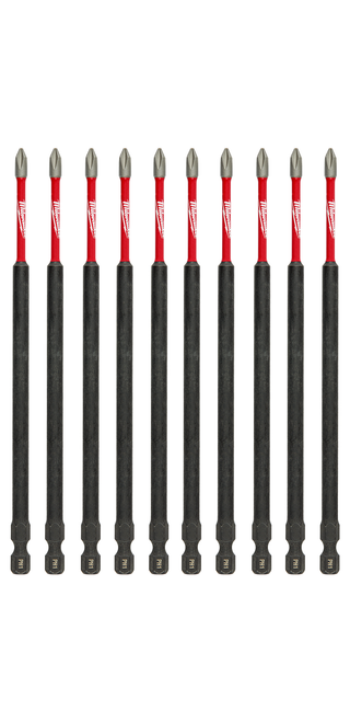 Milwaukee 48-32-4201 SHOCKWAVE 6 in. Phillips #1 Impact Driver Bit 10PK
