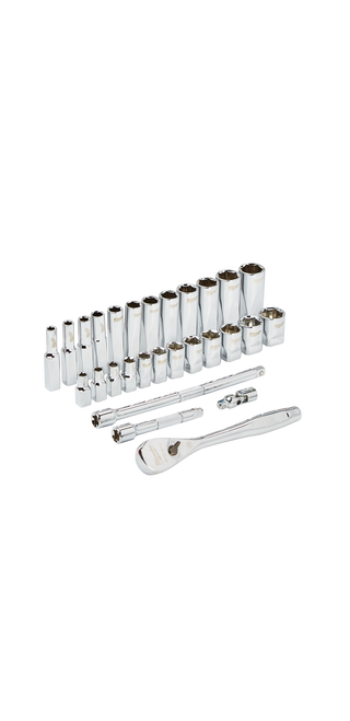 Milwaukee 48-22-9504 1/4 in. Drive 28 pc. Ratchet & Socket Set - Metric