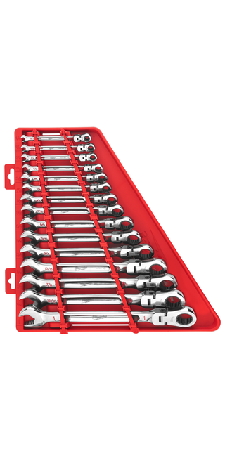 Milwaukee 48-22-9413 15pc SAE Flex Head Ratcheting Combination Wrench Set