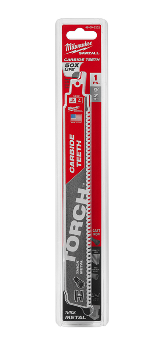 Milwaukee 48-00-5202 9" 8TPI The TORCH Carbide Teeth SAWZALL Blade 1PK