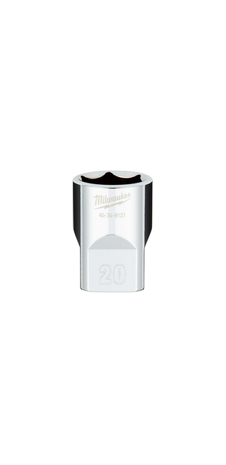 Milwaukee 45-34-9121 1/2 in. Drive 20MM Metric 6-Point Socket with FOUR FLAT Sides