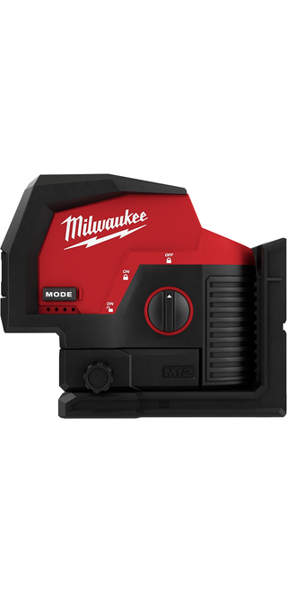 Milwaukee M12 Green Cross Line and Plumb Points Laser - 3622-20