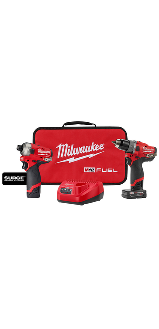 Milwaukee M12 FUEL SURGE HDD 2-PC Combo Kit - 2582-22