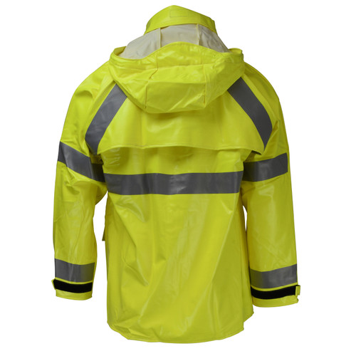 Neese 26267-00-1-HLI-L 267AJ Dura Arc II Jacket with Attached Hood-Hi-Vis Lime-Size L