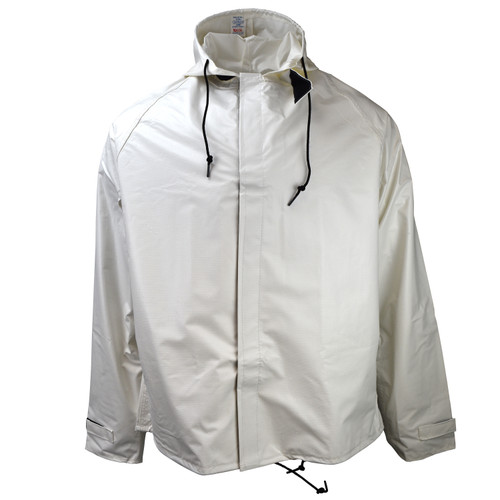 Neese 35010-00-1-WHT-2X HT35AJ Hydro Tec Jacket with Hood-White-Size 2X