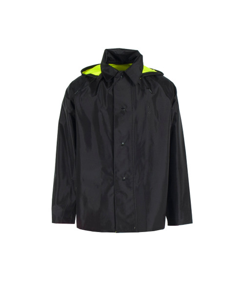 Neese UN011-03-1-LBK-M 475RJH3M Duty Reversible Jacket with 3M Reflective Taping-Hi-Vis Lime/Black-Size M