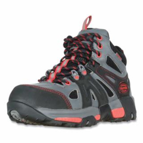 OLIVER BY HONEYWELL GRAY/RED  LEATHER MID-HIKER  5 IN  STEEL TOE  WP OL11113-GRY-070