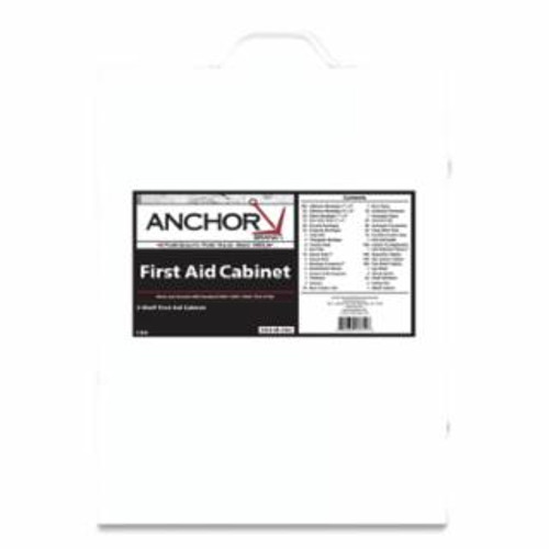 ANCHOR BRAND 3-SHELF METAL FIRST AIDCABINET-FULL