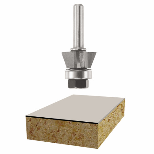 Bosch 85420M 22° x 3/8 In. Carbide Tipped 3-Flute Bevel Trim Assembly Bit