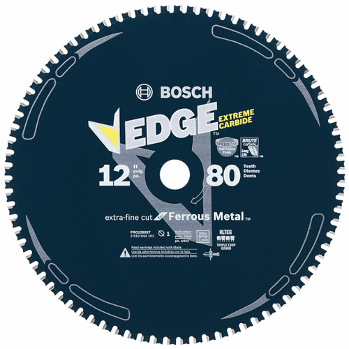 Bosch PRO1280ST 12 In. 80 Tooth Edge Circular Saw Blade for Ferrous Metal Cutting