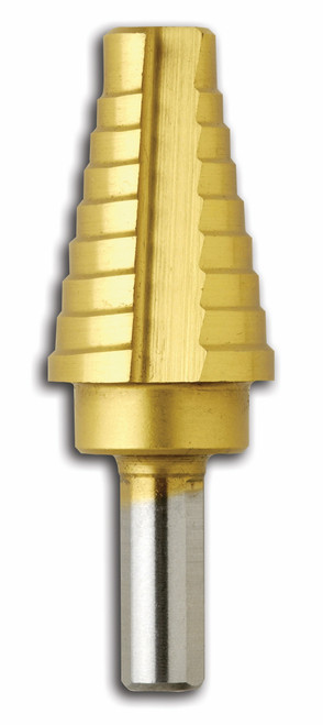 Bosch SDT7 9/16 In. to 1 In. Titanium Nitride Coated Step Drill Bit