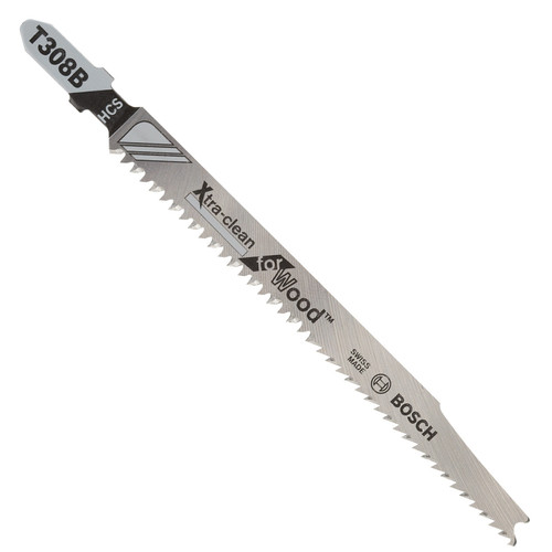 Bosch T308B25 25 pc. 4-5/8 In. 12 TPI Extra Clean for Wood T-Shank Jig Saw Blades