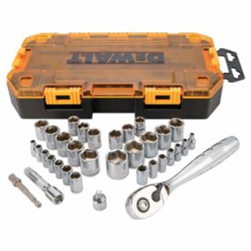 DEWALT® TOUGH BOX TOOL KIT  1/4"& 3/8" DRIVE SOCKET SET